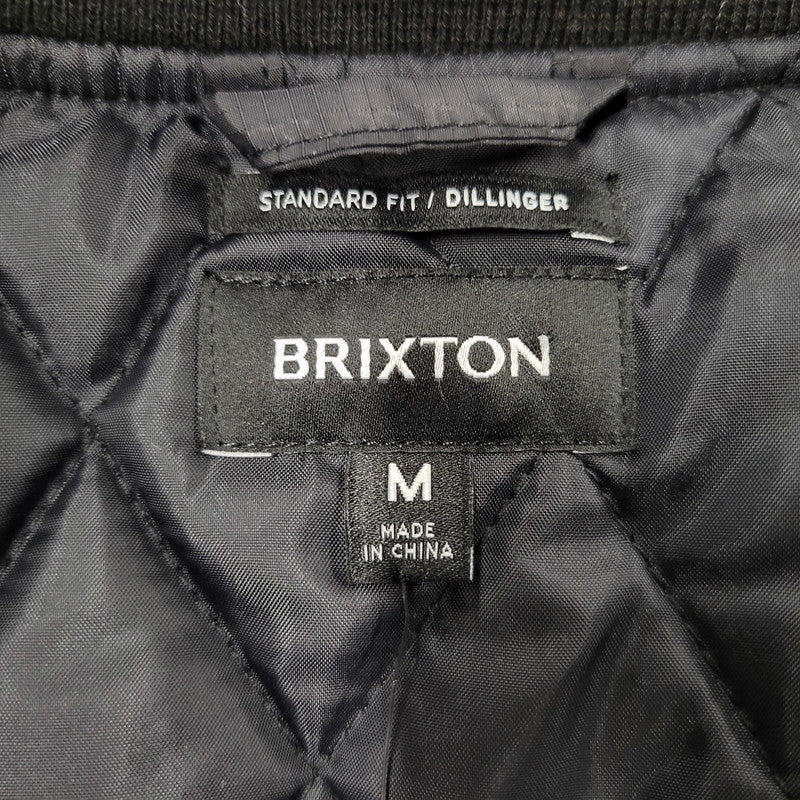 【中古美品】【メンズ】 BRIXTON ブリクストン DILLINGER FLIGHT BOMBER JACKET 03439 ディリンジャー フライト ボンバージャケット アウター 142-251216-as-07-izu サイズ：M カラー：ブラック 万代Net店