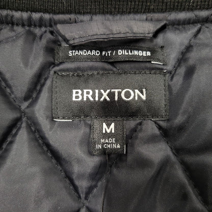 【中古美品】【メンズ】 BRIXTON ブリクストン DILLINGER FLIGHT BOMBER JACKET 03439 ディリンジャー フライト ボンバージャケット アウター 142-251216-as-07-izu サイズ：M カラー：ブラック 万代Net店