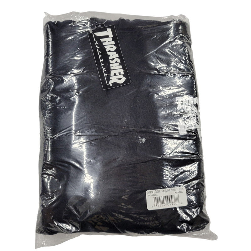 【中古美品】【メンズ】 THRASHER スラッシャー × SPITFIRE スピットファイア HOODIE フーディー パーカー トップス 142-251215-as-12-izu サイズ：XL カラー：ブラック 万代Net店