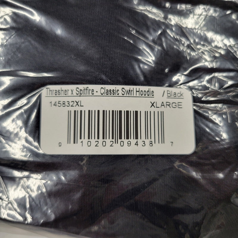 【中古美品】【メンズ】 THRASHER スラッシャー × SPITFIRE スピットファイア HOODIE フーディー パーカー トップス 142-251215-as-12-izu サイズ：XL カラー：ブラック 万代Net店