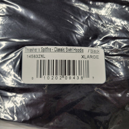 【中古美品】【メンズ】 THRASHER スラッシャー × SPITFIRE スピットファイア HOODIE フーディー パーカー トップス 142-251215-as-12-izu サイズ：XL カラー：ブラック 万代Net店