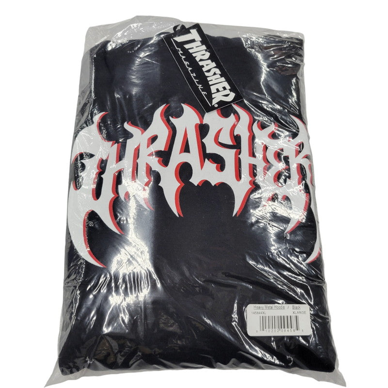【中古美品】【メンズ】 THRASHER スラッシャー HEAVY METAL HOODIE フーディー パーカー トップス 142-251215-as-09-izu サイズ：XL カラー：ブラック 万代Net店