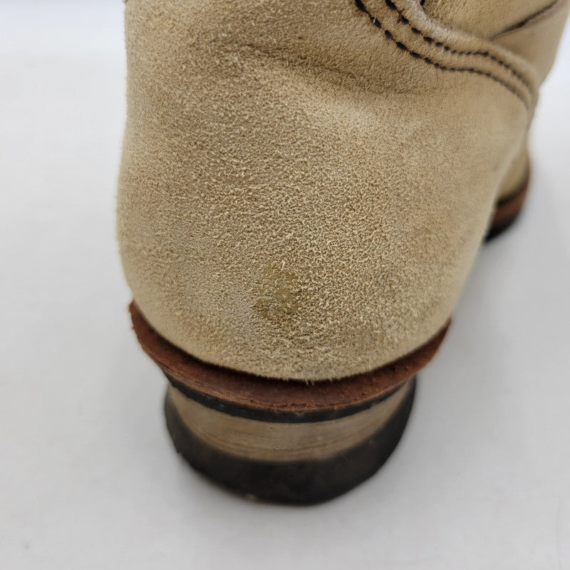 【中古品】【メンズ】 RED WING レッドウィング ENGINEER BOOT 8268 エンジニアブーツ USA製 刺繍羽タグ シューズ 靴 164-251215-as-04-izu サイズ：27.5cm カラー：ベージュ 万代Net店