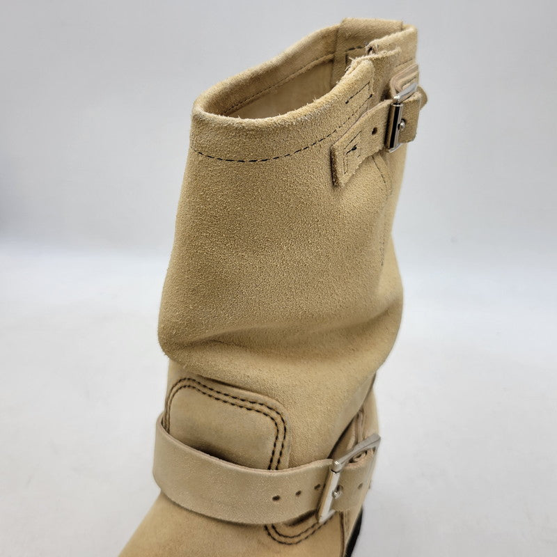 【中古品】【メンズ】 RED WING レッドウィング ENGINEER BOOT 8268 エンジニアブーツ USA製 刺繍羽タグ シューズ 靴 164-251215-as-04-izu サイズ：27.5cm カラー：ベージュ 万代Net店