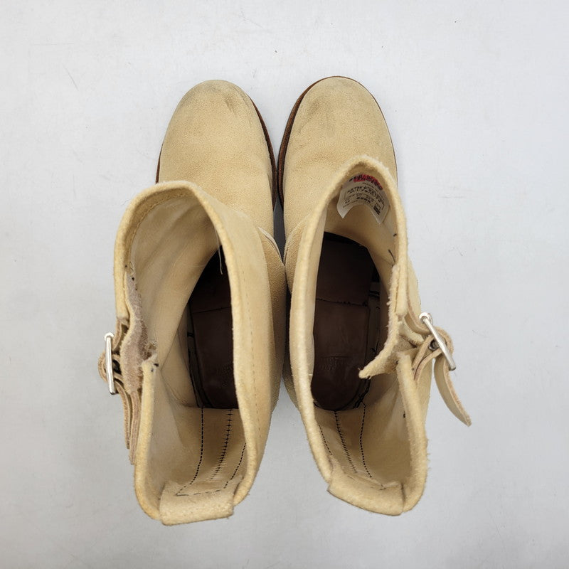 【中古品】【メンズ】 RED WING レッドウィング ENGINEER BOOT 8268 エンジニアブーツ USA製 刺繍羽タグ シューズ 靴 164-251215-as-04-izu サイズ：27.5cm カラー：ベージュ 万代Net店