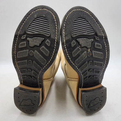 【中古品】【メンズ】 RED WING レッドウィング ENGINEER BOOT 8268 エンジニアブーツ USA製 刺繍羽タグ シューズ 靴 164-251215-as-04-izu サイズ：27.5cm カラー：ベージュ 万代Net店