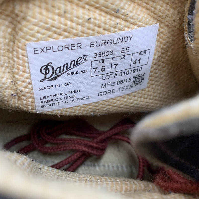 【中古品】【メンズ/レディース】 Danner ダナー EXPLORER GORE-TEX エクスプローラー ゴアテックス 33803 USA製 シューズ ブーツ 靴 164-251216-yn-03-izu サイズ：25.5cm カラー：バーガンディ 万代Net店