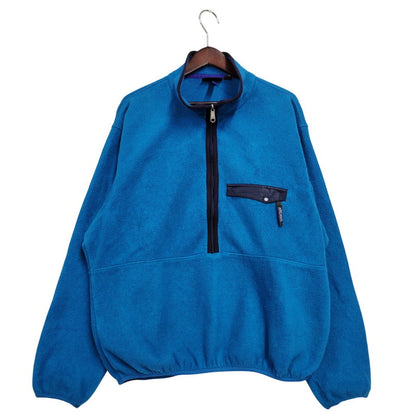 【中古品】【メンズ】 patagonia パタゴニア SYNCHILLA ZIP T-NECK FLEECE PULLOVER 25320 シンチラ ジップ Tネック フリース プルオーバー USA製 144-251215-as-15-izu サイズ：L カラー：ブルー 万代Net店