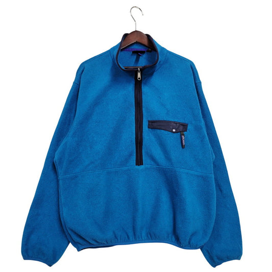 【中古品】【メンズ】 patagonia パタゴニア SYNCHILLA ZIP T-NECK FLEECE PULLOVER 25320 シンチラ ジップ Tネック フリース プルオーバー USA製 144-251215-as-15-izu サイズ：L カラー：ブルー 万代Net店