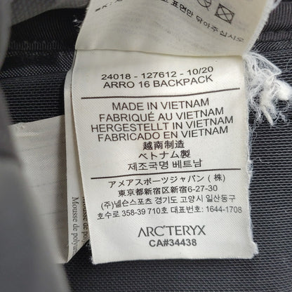 【現状渡し品】【メンズ/レディース】 ARC'TERYX アークテリクス 24018-127612-10 ARRO アロー16 BACKPACK バックパック リュック カバン 鞄 188-251221-ya-19-izu カラー：BLACK 万代Net店