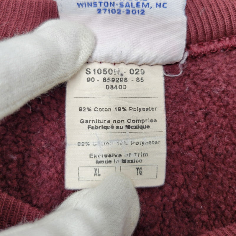 【中古品】【メンズ】 REVERSE WEAVE SWEATSHIRT BULLDOGS SOFTBALL 17 リバースウィーブ スウェットシャツ メキシコ製 トレーナー 長袖 トップス 146-251227-as-13-izu サイズ：XL カラー：レッド系 万代Net店