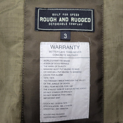 【中古品】【メンズ】 ROUGH AND RUGGED ラフアンドラゲッド MIL-J-316130 MILITARY HOODED DOWN JACKET ミリタリー フーデッド ダウン ジャケット アウター 142-251216-cs-09-izu サイズ：3 カラー：カーキ 万代Net店