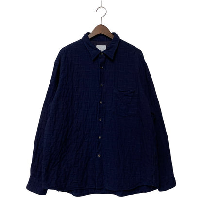 【中古品】【メンズ】 TATAMASS タタマス WIDE SHIRT HORIZONTALE ワイド シャツ ホリゾンタル 24-050-300-9100-3-0 EDIFICE 別注 長袖シャツ 140-260104-yn-05-izu サイズ：L カラー：ネイビー 万代Net店