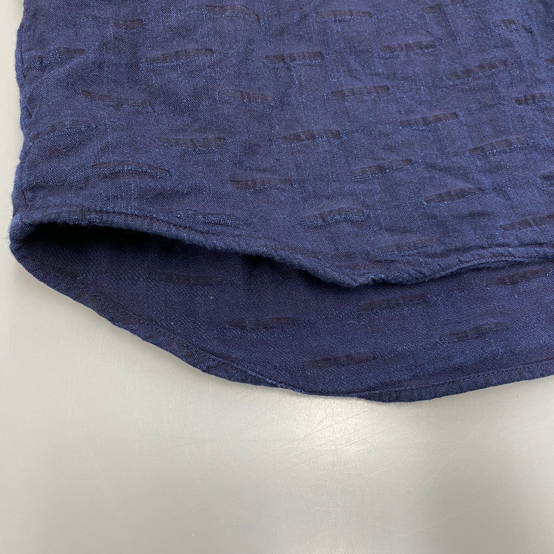 【中古品】【メンズ】 TATAMASS タタマス WIDE SHIRT HORIZONTALE ワイド シャツ ホリゾンタル 24-050-300-9100-3-0 EDIFICE 別注 長袖シャツ 140-260104-yn-05-izu サイズ：L カラー：ネイビー 万代Net店