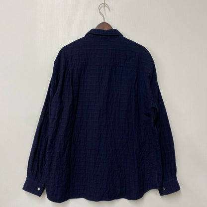 【中古品】【メンズ】 TATAMASS タタマス WIDE SHIRT HORIZONTALE ワイド シャツ ホリゾンタル 24-050-300-9100-3-0 EDIFICE 別注 長袖シャツ 140-260104-yn-05-izu サイズ：L カラー：ネイビー 万代Net店
