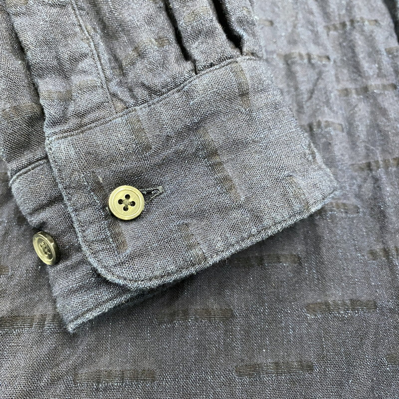 【中古品】【メンズ】 TATAMASS タタマス WIDE SHIRT HORIZONTALE ワイド シャツ ホリゾンタル 24-050-300-9100-3-0 EDIFICE 別注 長袖シャツ 140-260104-yn-05-izu サイズ：L カラー：ネイビー 万代Net店