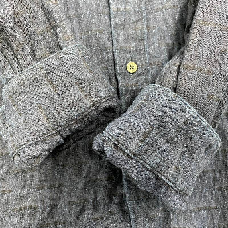 【中古品】【メンズ】 TATAMASS タタマス WIDE SHIRT HORIZONTALE ワイド シャツ ホリゾンタル 24-050-300-9100-3-0 EDIFICE 別注 長袖シャツ 140-260104-yn-05-izu サイズ：L カラー：ネイビー 万代Net店