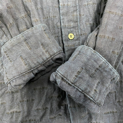 【中古品】【メンズ】 TATAMASS タタマス WIDE SHIRT HORIZONTALE ワイド シャツ ホリゾンタル 24-050-300-9100-3-0 EDIFICE 別注 長袖シャツ 140-260104-yn-05-izu サイズ：L カラー：ネイビー 万代Net店