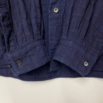 【中古品】【メンズ】 TATAMASS タタマス WIDE SHIRT HORIZONTALE ワイド シャツ ホリゾンタル 24-050-300-9100-3-0 EDIFICE 別注 長袖シャツ 140-260104-yn-05-izu サイズ：L カラー：ネイビー 万代Net店