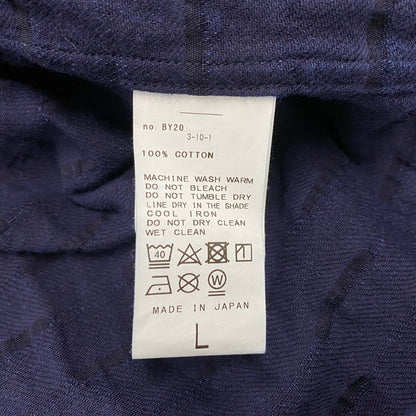 【中古品】【メンズ】 TATAMASS タタマス WIDE SHIRT HORIZONTALE ワイド シャツ ホリゾンタル 24-050-300-9100-3-0 EDIFICE 別注 長袖シャツ 140-260104-yn-05-izu サイズ：L カラー：ネイビー 万代Net店