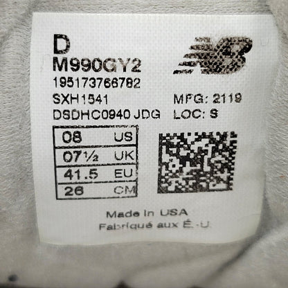 【中古品】【メンズ/レディース】 NEW BALANCE ニューバランス M990GY2 スニーカー シューズ 靴 162-251215-as-02-izu サイズ：26cm カラー：グレー 万代Net店