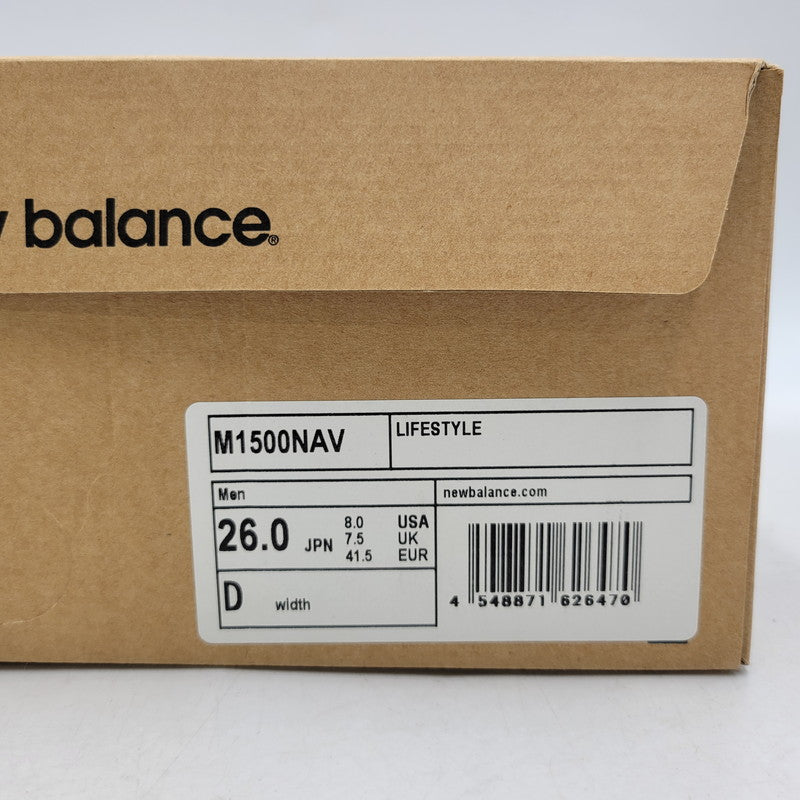 【中古品】【メンズ/レディース】 NEW BALANCE ニューバランス M1500NAV イングランド製 スニーカー シューズ 靴 162-251215-yn-03-izu サイズ：26cm カラー：ネイビー 万代Net店