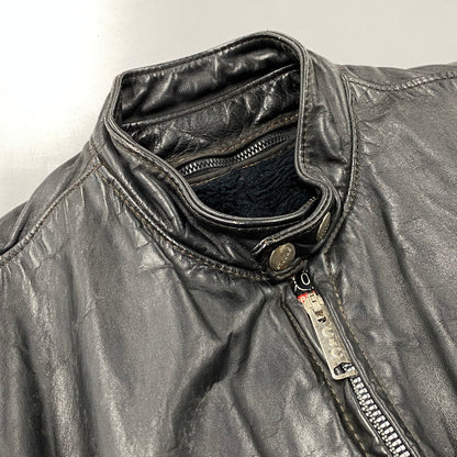 【現状渡し品】【メンズ】 BROOKS ブルックス SINGLE RIDERS JACKET シングルライダースジャケット USA製 アウター 146-251223-as-20-izu サイズ：40 カラー：ブラック 万代Net店
