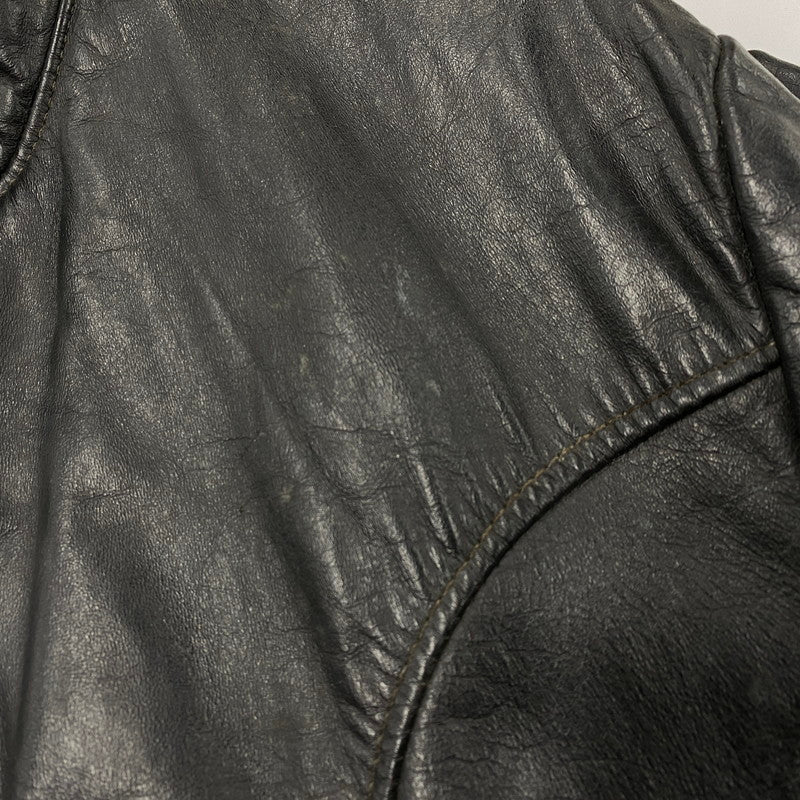 【現状渡し品】【メンズ】 BROOKS ブルックス SINGLE RIDERS JACKET シングルライダースジャケット USA製 アウター 146-251223-as-20-izu サイズ：40 カラー：ブラック 万代Net店