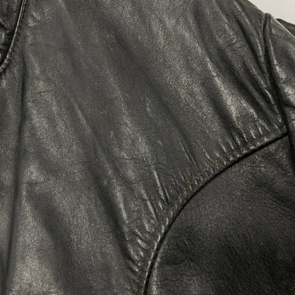 【現状渡し品】【メンズ】 BROOKS ブルックス SINGLE RIDERS JACKET シングルライダースジャケット USA製 アウター 146-251223-as-20-izu サイズ：40 カラー：ブラック 万代Net店