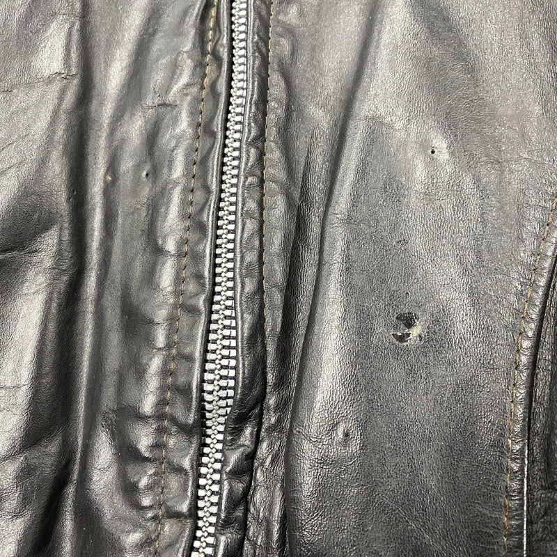 【現状渡し品】【メンズ】 BROOKS ブルックス SINGLE RIDERS JACKET シングルライダースジャケット USA製 アウター 146-251223-as-20-izu サイズ：40 カラー：ブラック 万代Net店