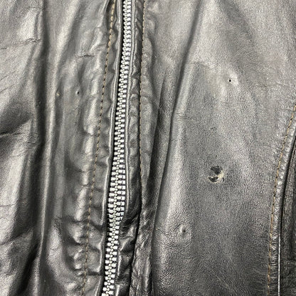 【現状渡し品】【メンズ】 BROOKS ブルックス SINGLE RIDERS JACKET シングルライダースジャケット USA製 アウター 146-251223-as-20-izu サイズ：40 カラー：ブラック 万代Net店