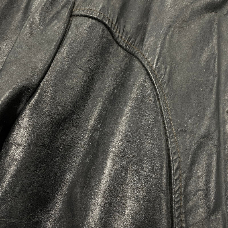 【現状渡し品】【メンズ】 BROOKS ブルックス SINGLE RIDERS JACKET シングルライダースジャケット USA製 アウター 146-251223-as-20-izu サイズ：40 カラー：ブラック 万代Net店