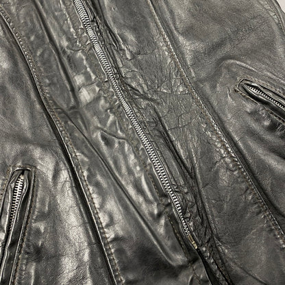 【現状渡し品】【メンズ】 BROOKS ブルックス SINGLE RIDERS JACKET シングルライダースジャケット USA製 アウター 146-251223-as-20-izu サイズ：40 カラー：ブラック 万代Net店