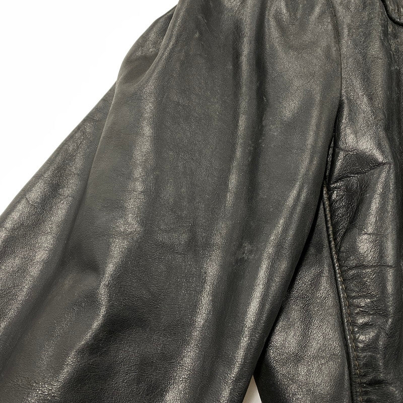 【現状渡し品】【メンズ】 BROOKS ブルックス SINGLE RIDERS JACKET シングルライダースジャケット USA製 アウター 146-251223-as-20-izu サイズ：40 カラー：ブラック 万代Net店