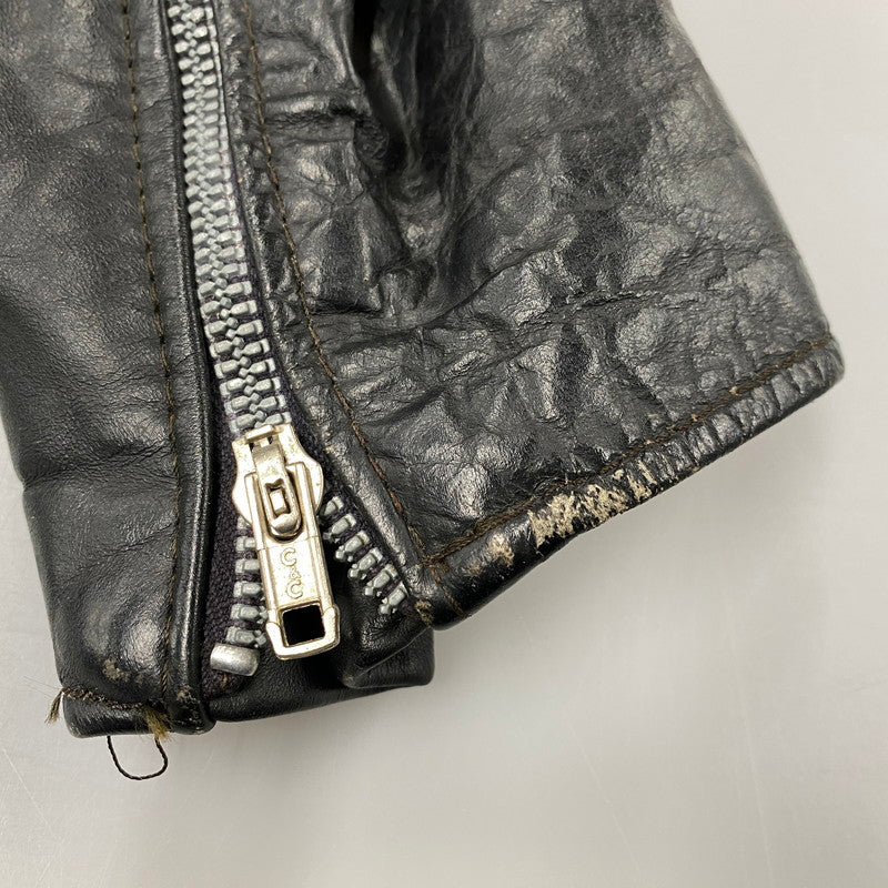 【現状渡し品】【メンズ】 BROOKS ブルックス SINGLE RIDERS JACKET シングルライダースジャケット USA製 アウター 146-251223-as-20-izu サイズ：40 カラー：ブラック 万代Net店