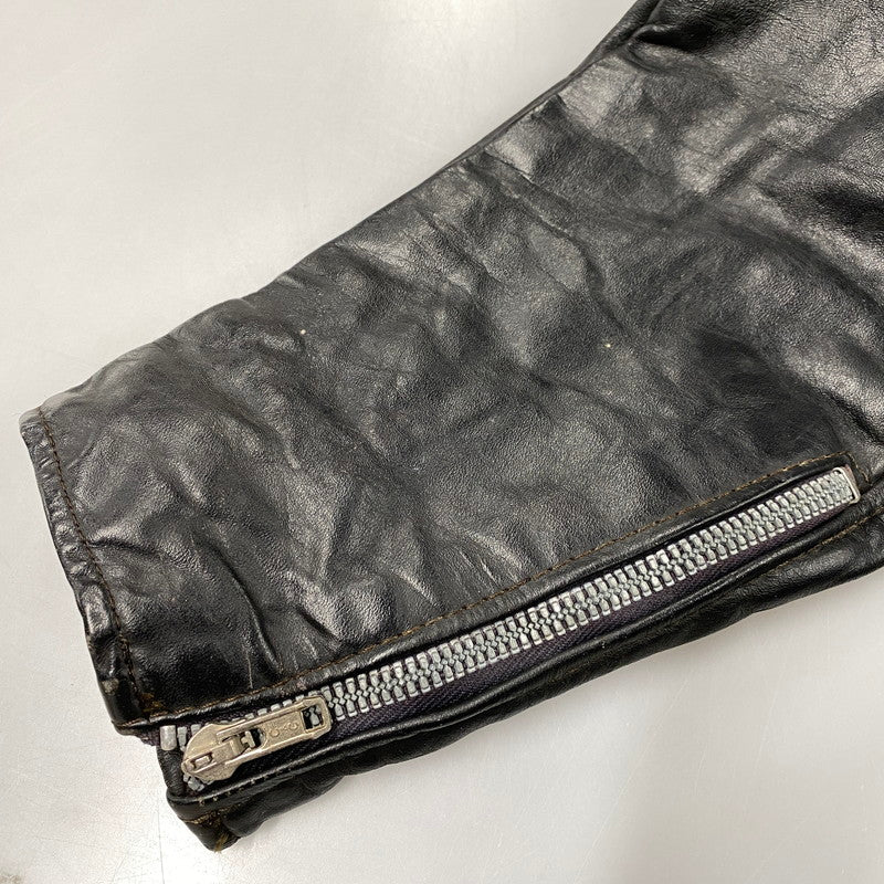 【現状渡し品】【メンズ】 BROOKS ブルックス SINGLE RIDERS JACKET シングルライダースジャケット USA製 アウター 146-251223-as-20-izu サイズ：40 カラー：ブラック 万代Net店