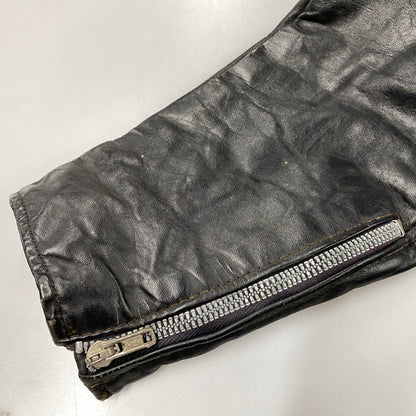 【現状渡し品】【メンズ】 BROOKS ブルックス SINGLE RIDERS JACKET シングルライダースジャケット USA製 アウター 146-251223-as-20-izu サイズ：40 カラー：ブラック 万代Net店