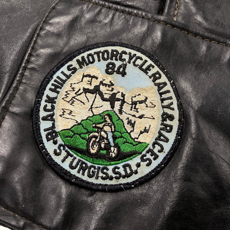 【現状渡し品】【メンズ】 BROOKS ブルックス SINGLE RIDERS JACKET シングルライダースジャケット USA製 アウター 146-251223-as-20-izu サイズ：40 カラー：ブラック 万代Net店