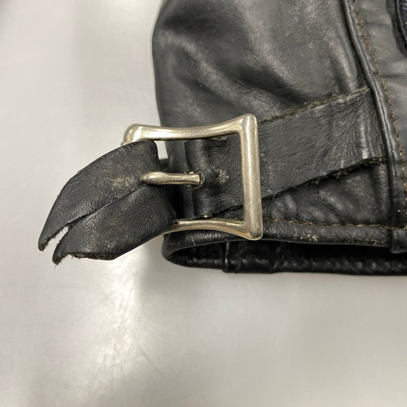 【現状渡し品】【メンズ】 BROOKS ブルックス SINGLE RIDERS JACKET シングルライダースジャケット USA製 アウター 146-251223-as-20-izu サイズ：40 カラー：ブラック 万代Net店