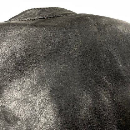 【現状渡し品】【メンズ】 BROOKS ブルックス SINGLE RIDERS JACKET シングルライダースジャケット USA製 アウター 146-251223-as-20-izu サイズ：40 カラー：ブラック 万代Net店