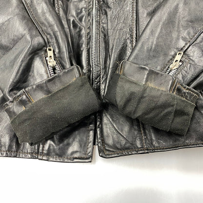 【現状渡し品】【メンズ】 BROOKS ブルックス SINGLE RIDERS JACKET シングルライダースジャケット USA製 アウター 146-251223-as-20-izu サイズ：40 カラー：ブラック 万代Net店