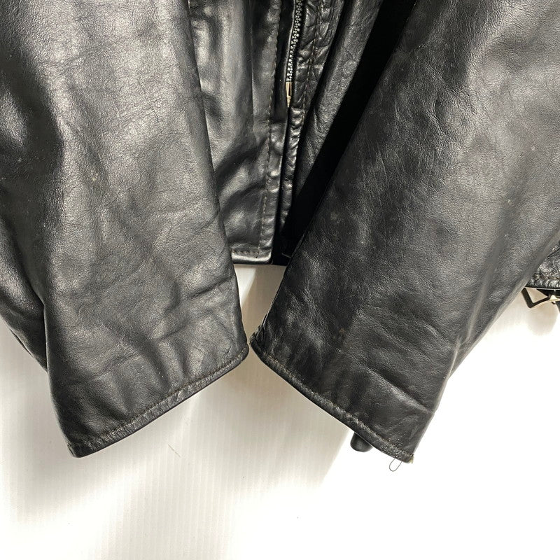 【現状渡し品】【メンズ】 BROOKS ブルックス SINGLE RIDERS JACKET シングルライダースジャケット USA製 アウター 146-251223-as-20-izu サイズ：40 カラー：ブラック 万代Net店