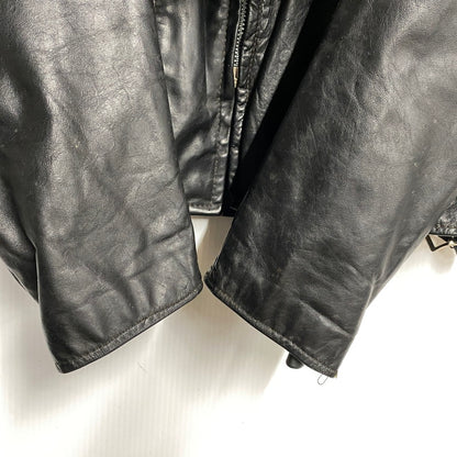 【現状渡し品】【メンズ】 BROOKS ブルックス SINGLE RIDERS JACKET シングルライダースジャケット USA製 アウター 146-251223-as-20-izu サイズ：40 カラー：ブラック 万代Net店