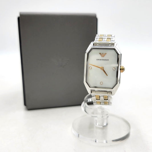 【中古品】【メンズ/レディース】 Emporio Armani エンポリオ・アルマーニ GIOIA AR11146 クォーツ 腕時計 198-251221-as-25-izu カラー：シルバー×ゴールド 万代Net店