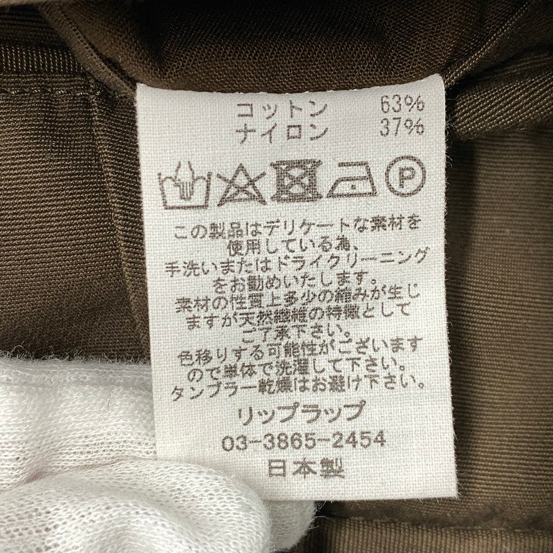 【中古品】【メンズ】 RIPRAP リップラップ TWO TUCK SLACKS RRP0702 ツータックスラックス パンツ ボトムス 151-251223-as-25-izu サイズ：LARGE-SHORT カラー：ブラウン 万代Net店