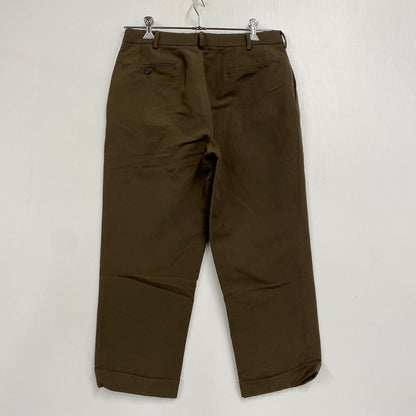 【中古品】【メンズ】 RIPRAP リップラップ TWO TUCK SLACKS RRP0702 ツータックスラックス パンツ ボトムス 151-251223-as-25-izu サイズ：LARGE-SHORT カラー：ブラウン 万代Net店