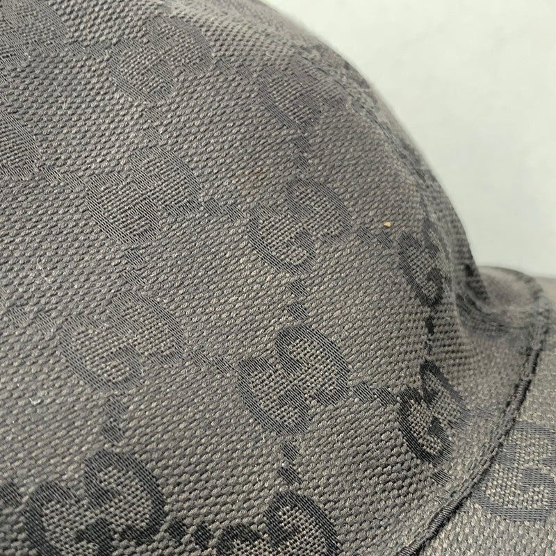 【中古品】【メンズ/レディース】 GUCCI グッチ GG CANVAS BASEBALL CAP GG キャンバス ベースボール キャップ 帽子 183-251216-yn-02-izu サイズ：M/58 カラー：ブラック 万代Net店