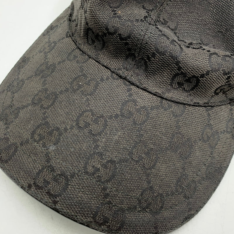 【中古品】【メンズ/レディース】 GUCCI グッチ GG CANVAS BASEBALL CAP GG キャンバス ベースボール キャップ 帽子 183-251216-yn-02-izu サイズ：M/58 カラー：ブラック 万代Net店