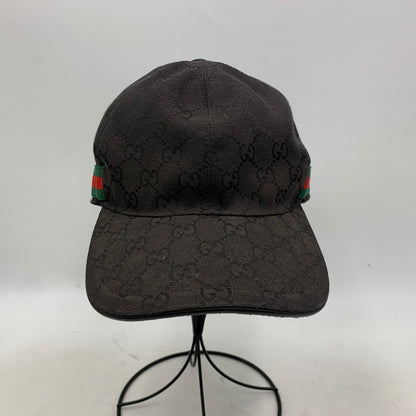 【中古品】【メンズ/レディース】 GUCCI グッチ GG CANVAS BASEBALL CAP GG キャンバス ベースボール キャップ 帽子 183-251216-yn-02-izu サイズ：M/58 カラー：ブラック 万代Net店