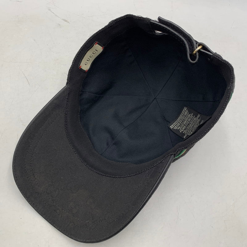 【中古品】【メンズ/レディース】 GUCCI グッチ GG CANVAS BASEBALL CAP GG キャンバス ベースボール キャップ 帽子 183-251216-yn-02-izu サイズ：M/58 カラー：ブラック 万代Net店